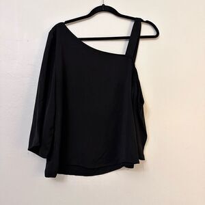 Tobi One Shoulder Blouse Top Black Size Large